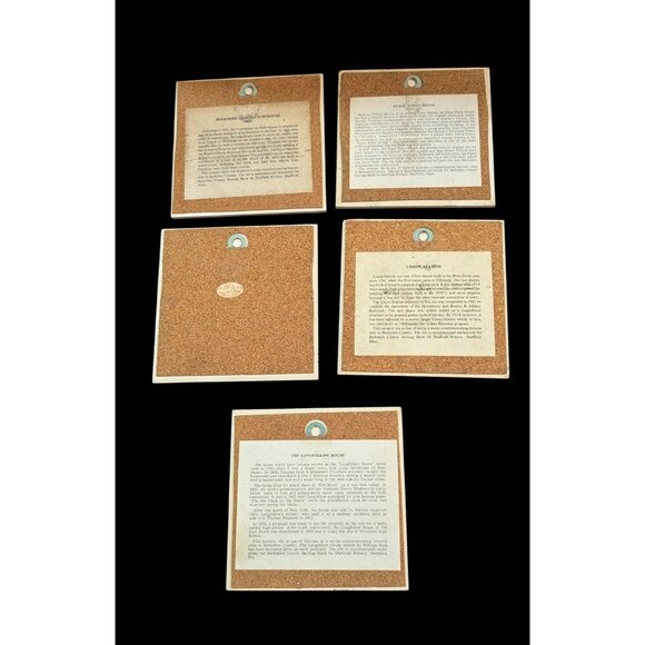 Set Of 5 Collectible Ceramic Tiles Pittsfield Dalton MA Historic Landmarks 1980s - Picture 2 of 7